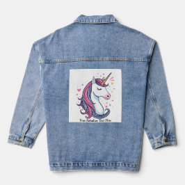 Trendy Unicorn Customizable Magical Fashion Gift  Jeansjacke
