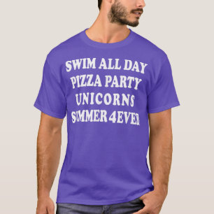 Trendy Unicorn Pizza Party List T - Shirt