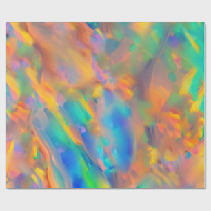 Trendy Unique Imitats holografische Opal Geschenkpapier
