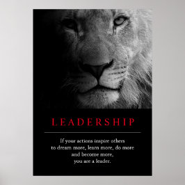 Trendy Unique Motivierend Leadership Lion Poster
