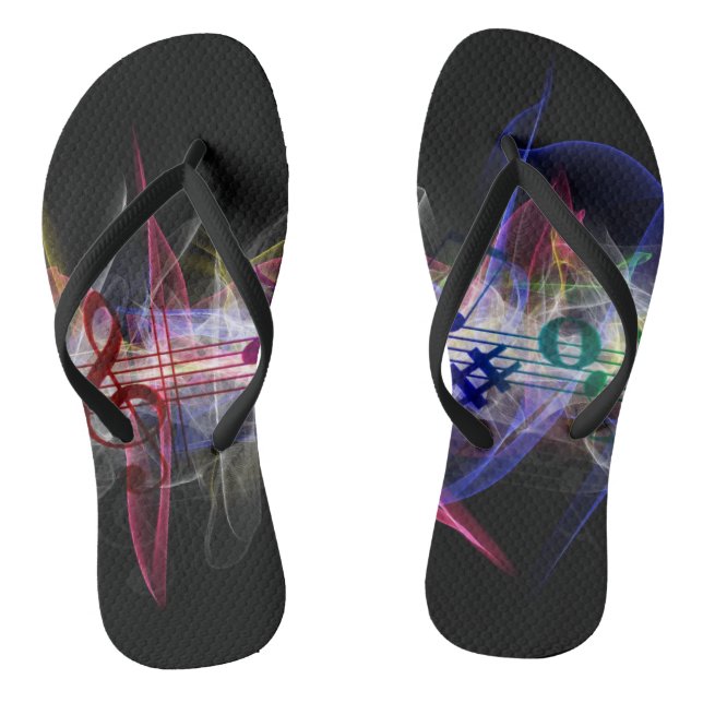 Trendy Unique Musiknote Flip Flops (Fußbett)