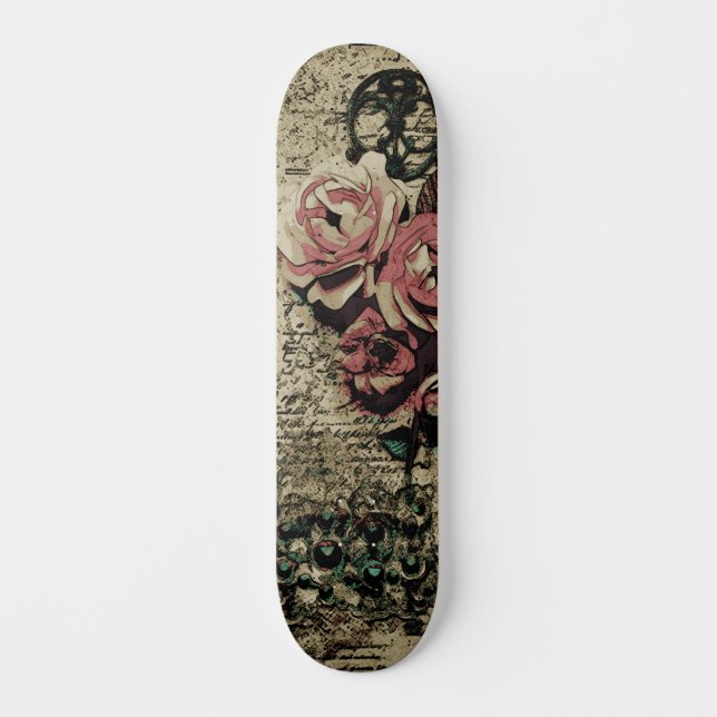 Trendy Urban Street Art Inspiriert Blumenskateboar Skateboard (Vorderseite)