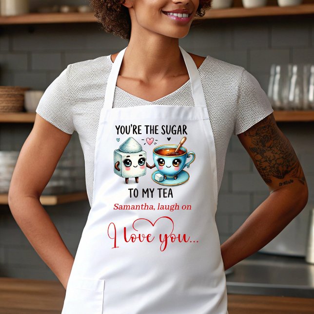Trendy Valentine Funny Food Apron Personalized Schürze (Trendy Valentine Funny Food Apron Personalized)