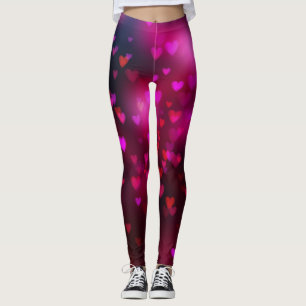 Trendy Valentine's Day Bokeh Herz Leggings