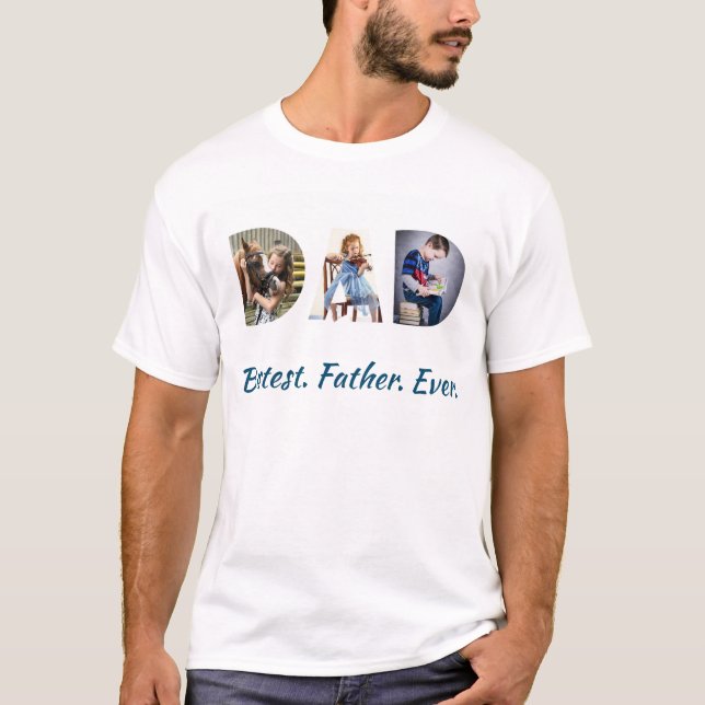 Trendy VATER Thru Letters Bestester Vater seit 3 F T-Shirt (Vorderseite)