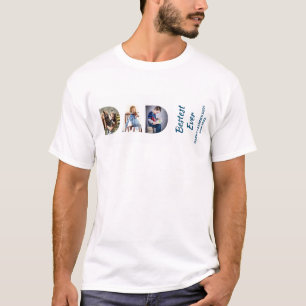 Trendy VATER Transparent Bester Vater seit 3 Fotos T-Shirt