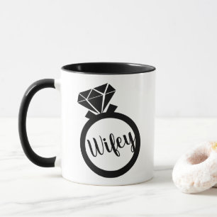 Trendy Verlobung Ring Wifey Tasse