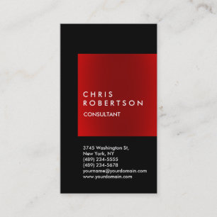 Trendy Vertical Black Strip Business Card Visitenkarte