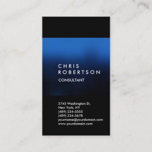 Trendy Vertical Black Strip Business Card Visitenkarte