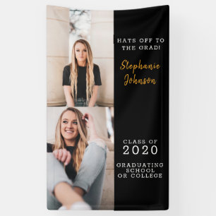 Trendy Vertical Graduate Foto Celebration Banner