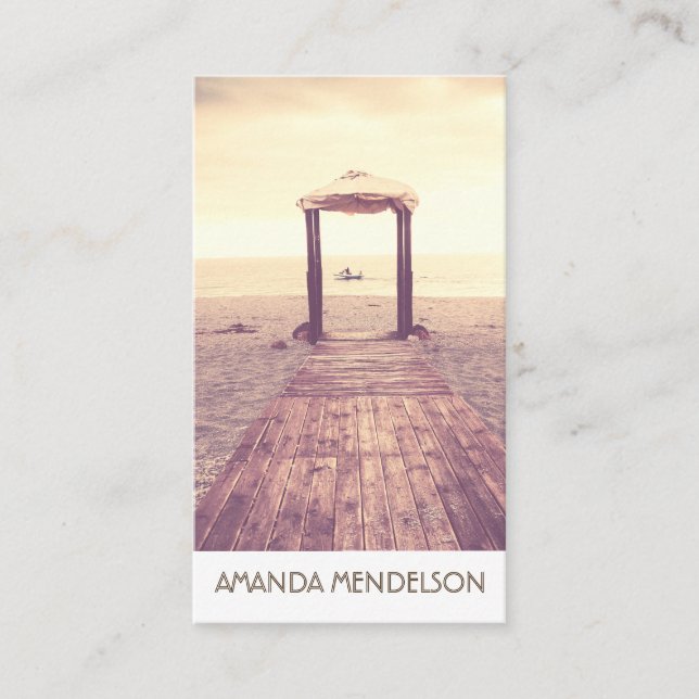 Trendy vertikale Überlagerungs-Fotoschablone Visitenkarte (Vorderseite)