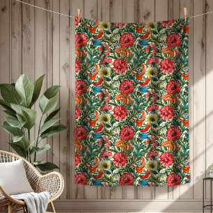 Trendy Verziert Botanical Inspiriert von William M Fleecedecke