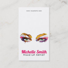 Trendy Vibrany Watercolor Eye Makeup Artist Visitenkarte