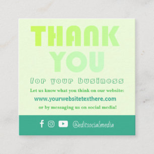 Trendy Vielen Dank für Ihre Kundenwertkarte Begleitkarte