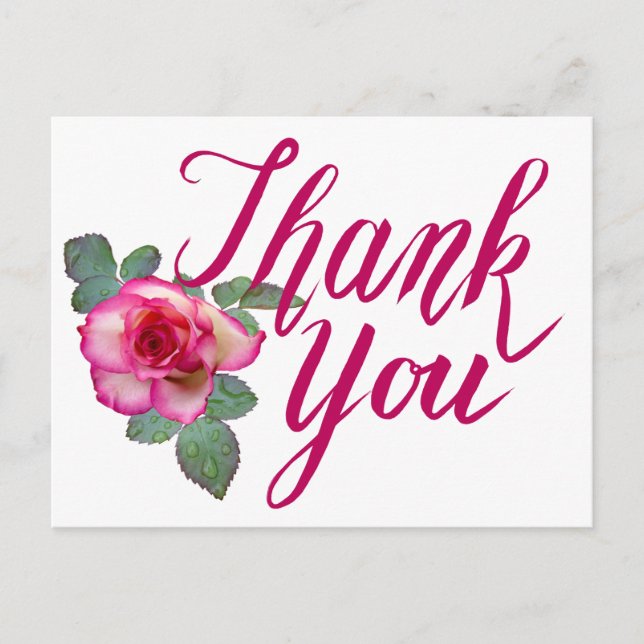 Trendy Vielen Dank Postkarte (Vorderseite)