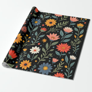 Trendy Vintag Beautiful Floral Collection Geschenkpapier