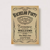Trendy Vintag Typografy Bachelor Party