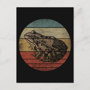 TRENDY VINTAGE FROSCH POSTKARTE