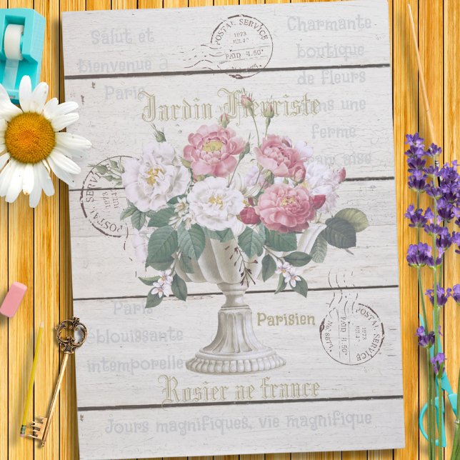 Trendy Vintages französisches künstlerisches Ephem Seidenpapier (Von Creator hochgeladen)