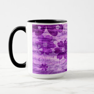 Trendy Violet Blume Vintag Tasse