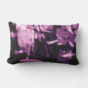 Trendy Violet Lila Pink Camouflage Abstraktes Must Lendenkissen