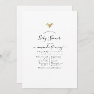 Trendy Virtual Shower Einladung