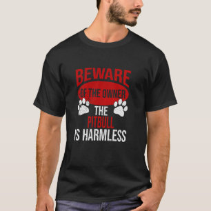 Trendy Vorsicht - Hundepapa Hundemama Pitbull Hund T-Shirt