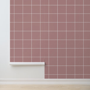 Trendy Warme Rose Rosa 6" Raster Tapete