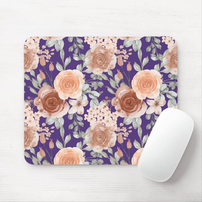 Trendy Watercolor Blume Mousepad (Mit Mouse)