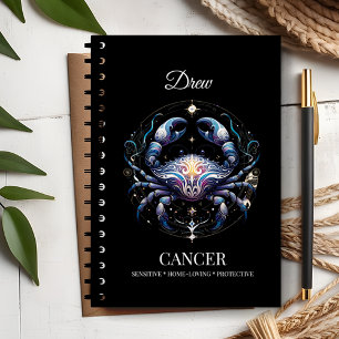 Trendy Watercolor Cancer Zodiac Journal Notizbuch