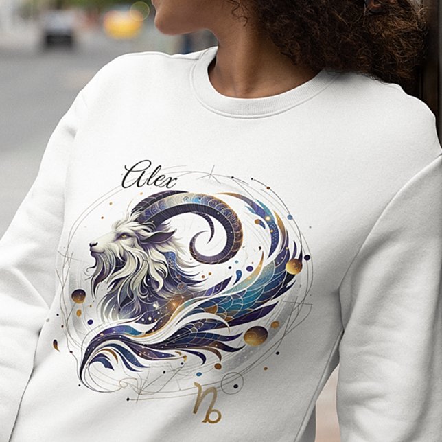 Trendy Watercolor Capricorn Zodiac Sweatshirt (Von Creator hochgeladen)