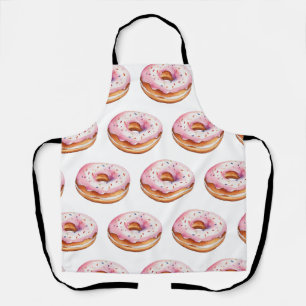 Trendy Watercolor Donut Pattern Schürze