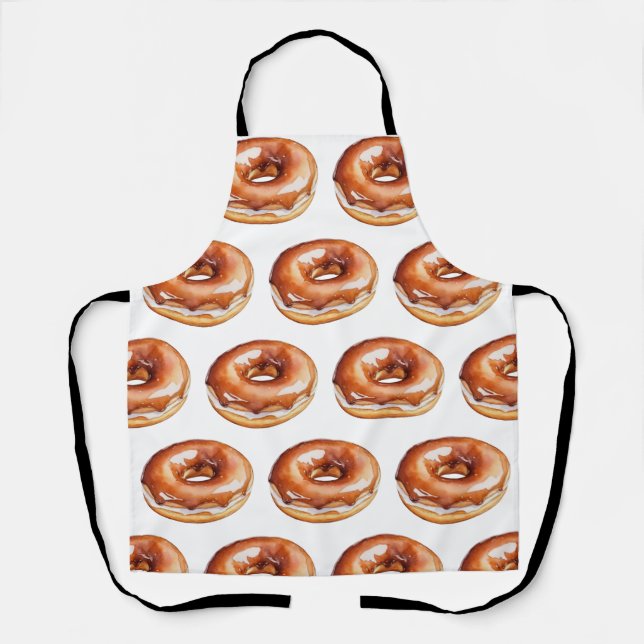Trendy Watercolor Donut Pattern Schürze (Vorderseite)