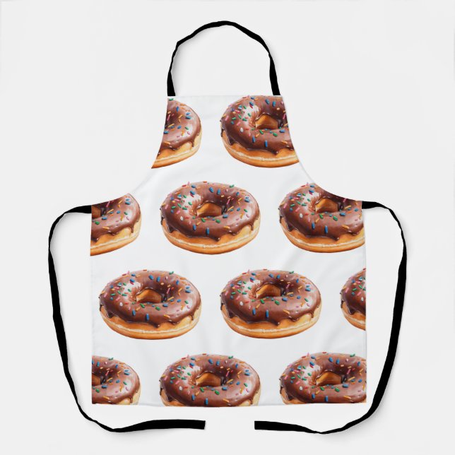 Trendy Watercolor Donut Pattern Schürze (Vorderseite)