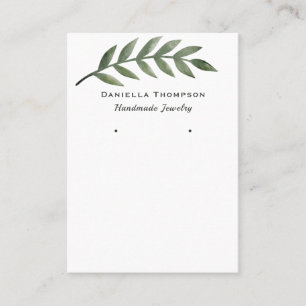 Trendy Watercolor Greenery Juwelier Earring Displa Visitenkarte
