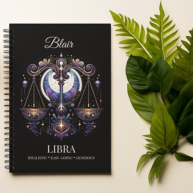 Trendy Watercolor Libra Zodiac Journal Notizbuch (Von Creator hochgeladen)