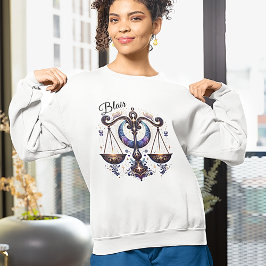 Trendy Watercolor Libra Zodiac Sweatshirt