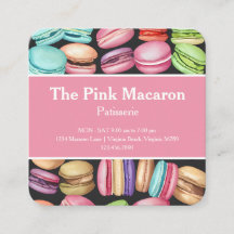 Trendy Watercolor Macaron French Patisserie Bäcker