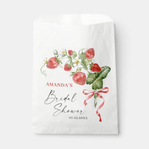 Trendy Watercolor Meadow Strawberry Brautparty Geschenktütchen