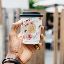 Trendy Watercolor Pumpkin & Blume | Herbst