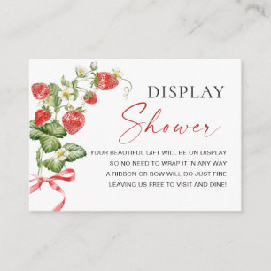Trendy Watercolor Strawberry Baby Display Dusche Begleitkarte