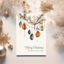Trendy Watercolor Weihnachten außerhalb des Fotos
