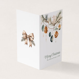 Trendy Watercolor Weihnachtsgrußkarte