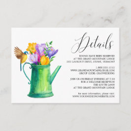 Trendy Watering kann Blume die Details Karte Hochz