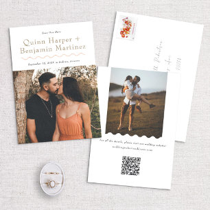 Trendy Wave Foto Save the Date Karte