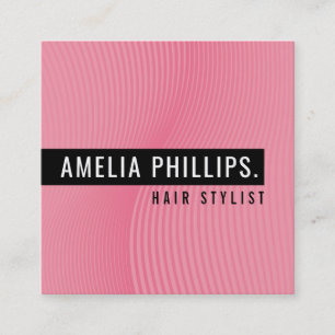 TRENDY WAVE moderne, abgerundete Linien, cremefarb Quadratische Visitenkarte