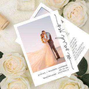 Trendy We Said Yes Empfang Nur 2 Foto-Einladung Einladung