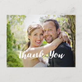 Trendy Wedding Foto Vielen Dank Horizontal Postkarte