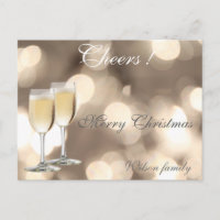Trendy Weihnachts-Champagner-Gläser bokeh