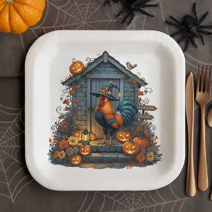 Trendy Welcome Halloween Spooky Roaster Party Pappteller
